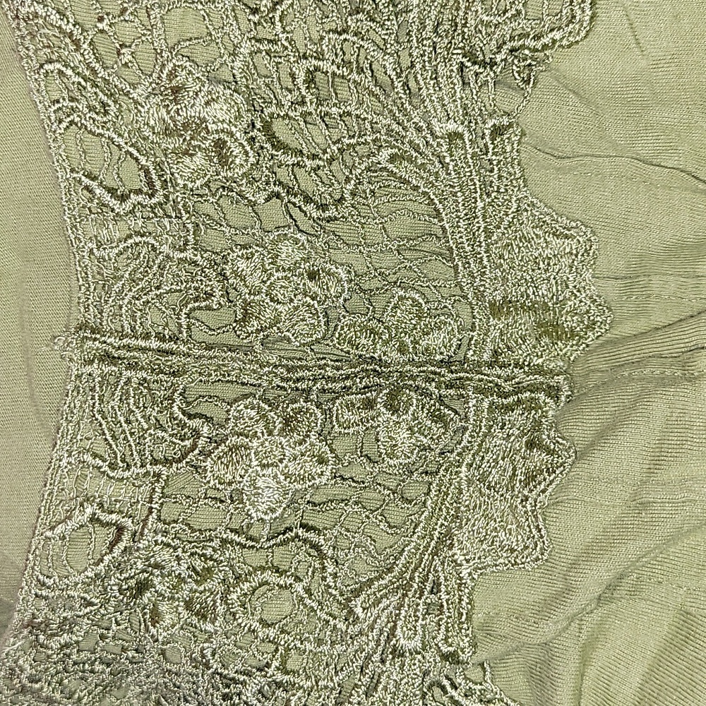 Green cap sleeve blouse - Picture 4 of 6